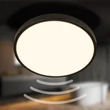 Briloner Brilo Deckenleuchte Chet Bewegungsmelder Warmweiße Lichtfarbe Schwarz Ø 29 cm