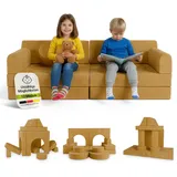 Juskys Spielsofa Kayo Gelb/Polyester