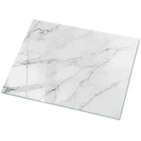 Tulup Tischplatte Hellgrau, Glas 80x60x0.4 cm Esszimmer, Tische, Esstische,