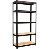 Xora Schwerlastregal, Schwarz, Metall, Holzwerkstoff, 90x180x40 cm, Freizeit, Heimwerken, Werkstatt