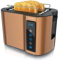 Arendo Toaster Wärmeisoliertes Doppelwandgehäuse, Display mit Restzeitanzeige, 2 kurze