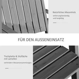 Outsunny 152 x 70 x 83 cm Grau