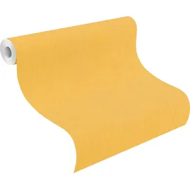 Rasch Textil Rasch Vliestapete 746082 Gelb-Ocker Uni 10,05 m x 0,53 m