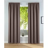 OTTO home Solana Verdunkelungsvorhang Kräuselband 140x145 cm kitt 2 St.