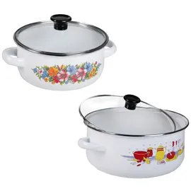 Klausberg Emaille Topf-Set 10-tlg. Emailetöpfe