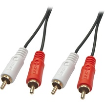 Lindy 35660 Cinch Audio Anschlusskabel [2x Cinch-Stecker - 2x Cinch-Stecker] 1.00m Schwarz