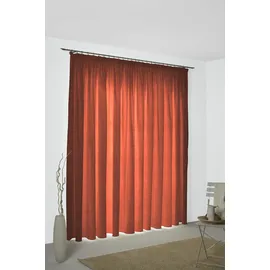 Wirth Vorhang WIRTH "Trondheim B", braun (rost), B:132cm H:155cm, Chenille, Polyacryl, Gardinen, nach Maß