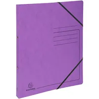 Exacompta 10x Ringhefter 2 Ringe 15mm, Karton, bedruckt, Violett