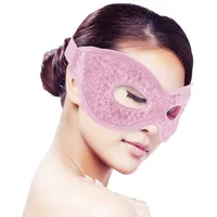 Wincal Augenmaske kühlend, Gel-Augenmaske mit Ausschnitt, Heiß Kalt Augentherapie kühlende Augenmaske Kühlmaske Gesicht für für Geschwollene Augen, Dunkle Ringe (Rosa)