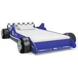 vidaXL Kinderbett Rennwagen 90 x 200 cm Holz blau