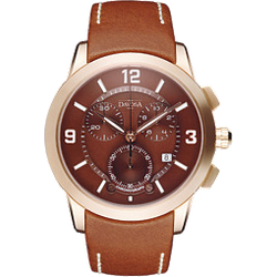 Davosa Quarz Kollektion Quinn Chronograph 162.460.64 - braun - 44mm