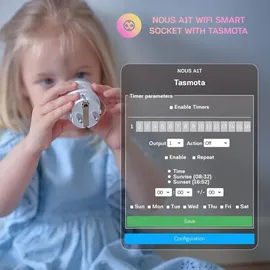 Nous Smart-Home-Steckdose 16A Weiß 1 St.