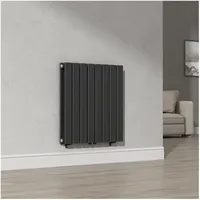 neu.haus Designheizkörper Nore 600 x 600 mm 809 W schwarz Mittelventil