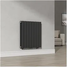 neu.haus Designheizkörper Nore 600 x 600 mm 809 W schwarz Mittelventil