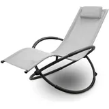 LACESTONE Relax Liege Klappsessel 78 x 174 x 89 cm lichtgrau
