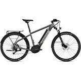 Ghost E-Bike Trekkingrad E-Teru B Essential EQ, 9 Gang Shimano Alivio RD-M3100 Schaltwerk, Kettenschaltung, Mittelmotor, 500 Wh, Pedelec, Elektrofahrrad für Damen u. Herren grau 47 cm