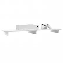 Vladon Game TV-Aufsatz 138,5 x 9,5 x 34,5 cm Weiß matt/Hochglanz MDF/Spanplatte