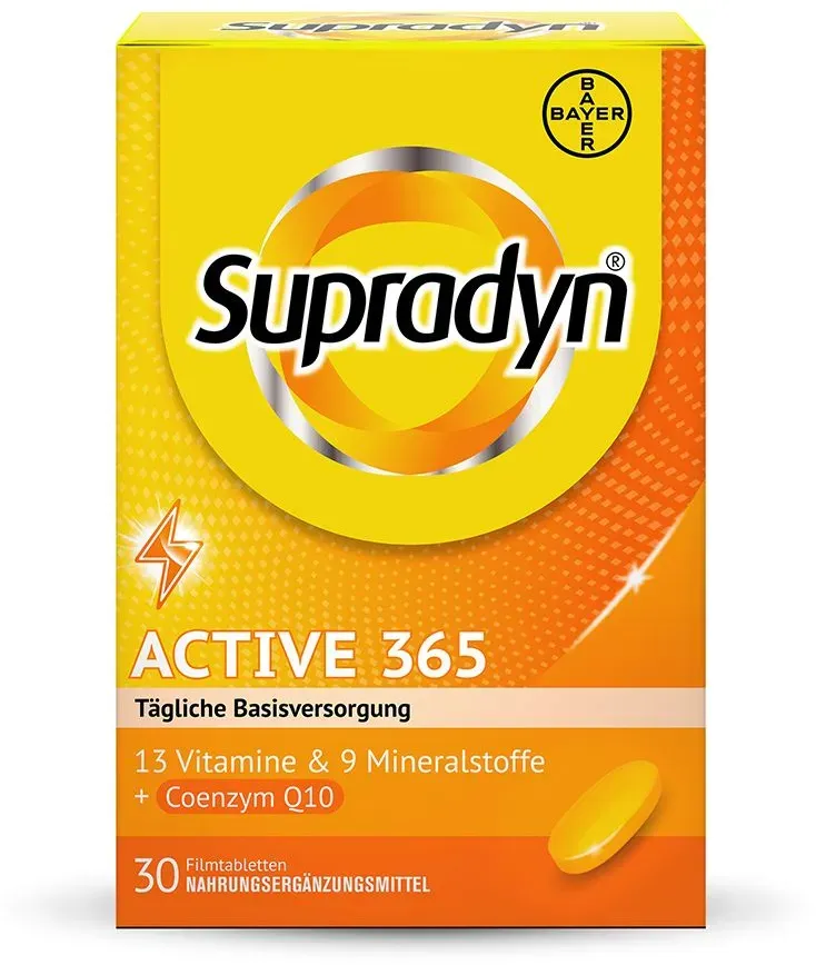 Supradyn® Active 365 Filmtabletten Multivitaminpräparat für die tägliche Versorgung mit Vitaminen und Mineralstoffen 30 St 30 St Filmtabletten