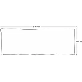 GO-DE Bankauflage 148 x 48 cm hellblau 1 St.
