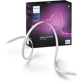 Philips Hue Indoor 5m Smart LED Solo Lightstrip Basis-Set, 1er-Pack, indirekte Beleuchtung mit der Hue App steuerbar, LED Streifen funktioniert mit Alexa, Google Assistant und Apple HomeKit