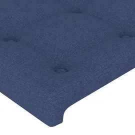 vidaXL Kopfteil mit Ohren Blau 183x16x118/128 cm Stoff