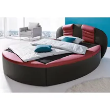 Westfalia Schlafkomfort Rundbett 220 x 230 cm H2 Schwarz/Bordeauxrot