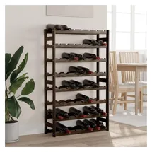 vidaXL Weinregal 56 Flaschen 40 x 30 x 100 cm Schwarz