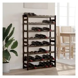 vidaXL Weinregal 56 Flaschen 40 x 30 x 100 cm Schwarz