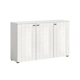 xonox.home Sideboard Monte onesize 138x86x37 cm Weiß Hochglanz Holzwerkstoff