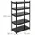 Relaxdays Schwerlastregal Stahl 150x75x30 cm schwarz 5 Böden