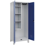 Californian Products CP Putzmittelschrank Classic Plus 080110-02 S10003 enzianblau, lichtgrau 80,0 x 50,0 x 195,0 cm, aufgebaut