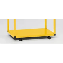 PROREGAL Robuster Müllsackhalter aus Vierkantrohren | für 1000 Liter, HxBxT 183,5x63x54cm | Stahl | Gelb | Mülleimer Abfalleimer Müllkorb