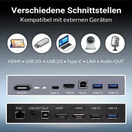 Xoro MeetingPad 65 Zoll interaktives Whiteboard Grau