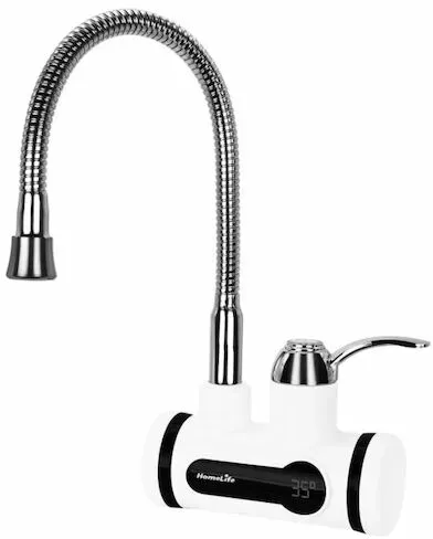 Homelife Spülenarmatur Digiterm Weiß, Chrom Kunststoff SDR-10C-3