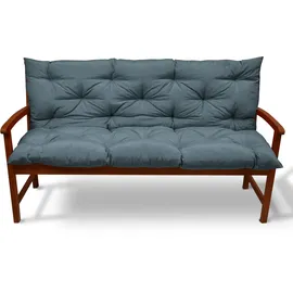 Beautissu Bankauflage 100 x 50 x 50 cm Taubenblau 1 St.