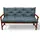 Beautissu Bankauflage 100 x 50 x 50 cm Taubenblau 1 St.