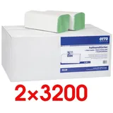 OTTO Office 2x Recycling-Papierhandtücher grün, 25 cm