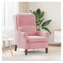 vidaXL Sessel Rosa Samt 76 x 94 x 102 cm ergonomisch mit Kissen