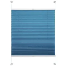 LIEDECO Klemmfix Plissee verspannt 90 x 150 cm blau