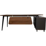 Jet-Line Winkelschreibtisch San Paulo Nussbaum