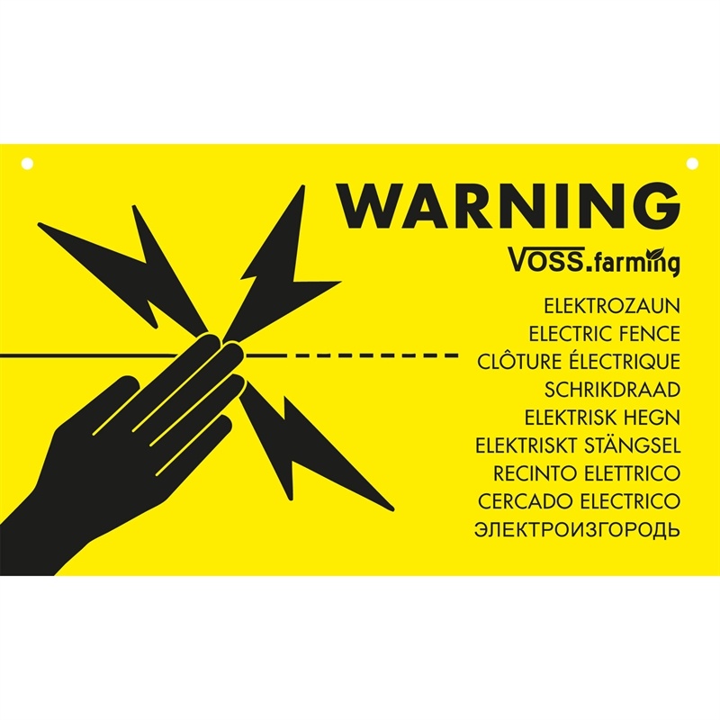 Warnschild International VORSICHT ELEKTROZAUN / ELECTRIC FENCE