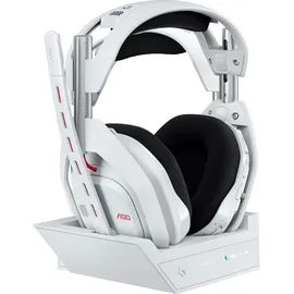 Logitech LogitechG ASTRO A50 (Gen 5) Weiß - Kabelloses LIGHTSPEED Gaming-Headset und Basisstation mit PLAYSYNC Audio