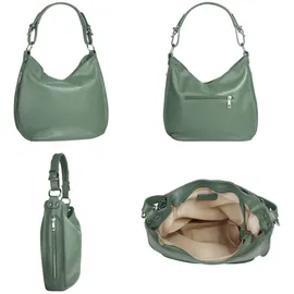 Samantha look Shopper echt Leder, Made in grün | Grün