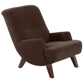 58 aufm Kessel Cocktailsessel Kajsa Velourstoff 71 x 80 x 101 cm Braun mit Relax-Funktion