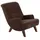 58 aufm Kessel Cocktailsessel Kajsa Velourstoff 71 x 80 x 101 cm Braun mit Relax-Funktion