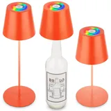 Briloner 3 in 1 LED Tischlampe Metall 36x12 cm inkl. Akku Orange