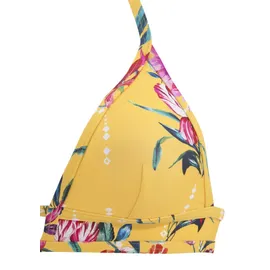 SUNSEEKER Triangel-Bikini-Top Damen gelb-bedruckt Gr.34 Cup C/D