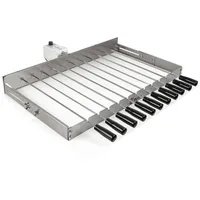 BBQ-Toro Drehspieß 70 x 26-40 cm Edelstahl Silber/Weiß