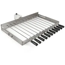 BBQ-Toro Drehspieß 70 x 26-40 cm Edelstahl Silber/Weiß