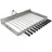 BBQ-Toro Drehspieß 70 x 26-40 cm Edelstahl Silber/Weiß